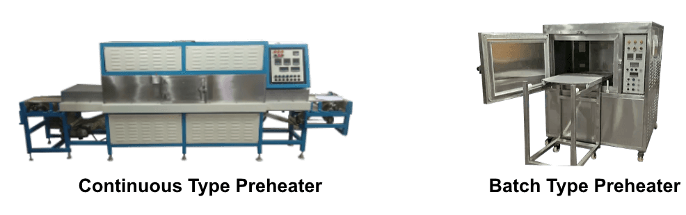 MW Preheating of Master Batch